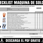 ⚡ Lista de Verificación para Máquina de Soldar por Arco Eléctrico