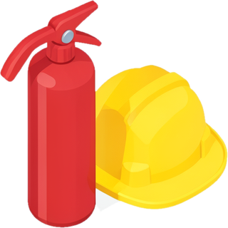 Icono de seguridad industrial y prevención de incendios